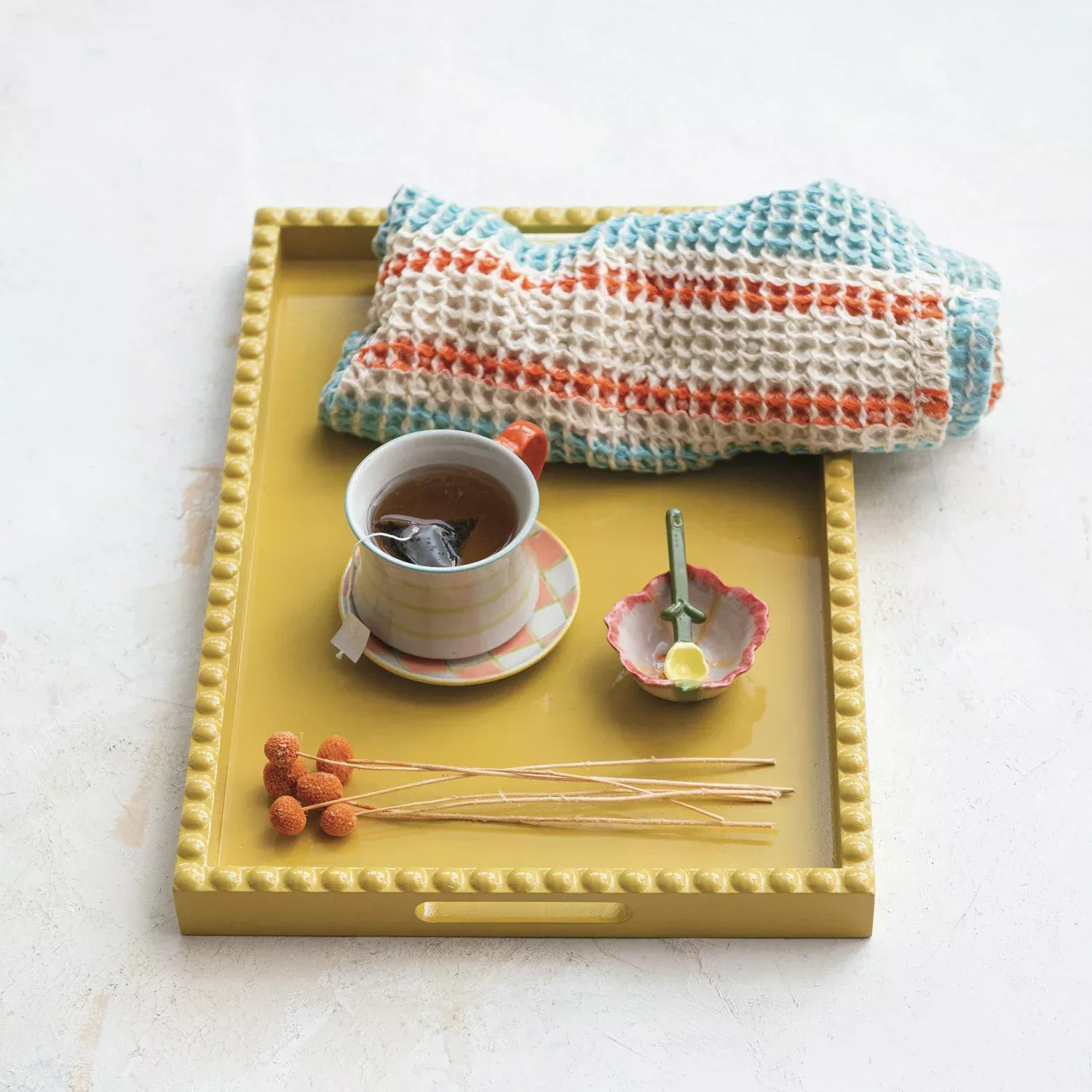Sunny Yellow Scalloped Tray
