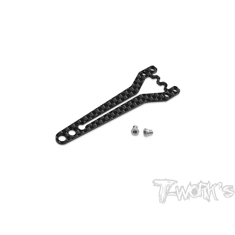 TE-X20’23-B Graphite Split Type Front Upper Deck Ver.2 With Titanium Upper Deck Screw ( For Serpent X20’23 )