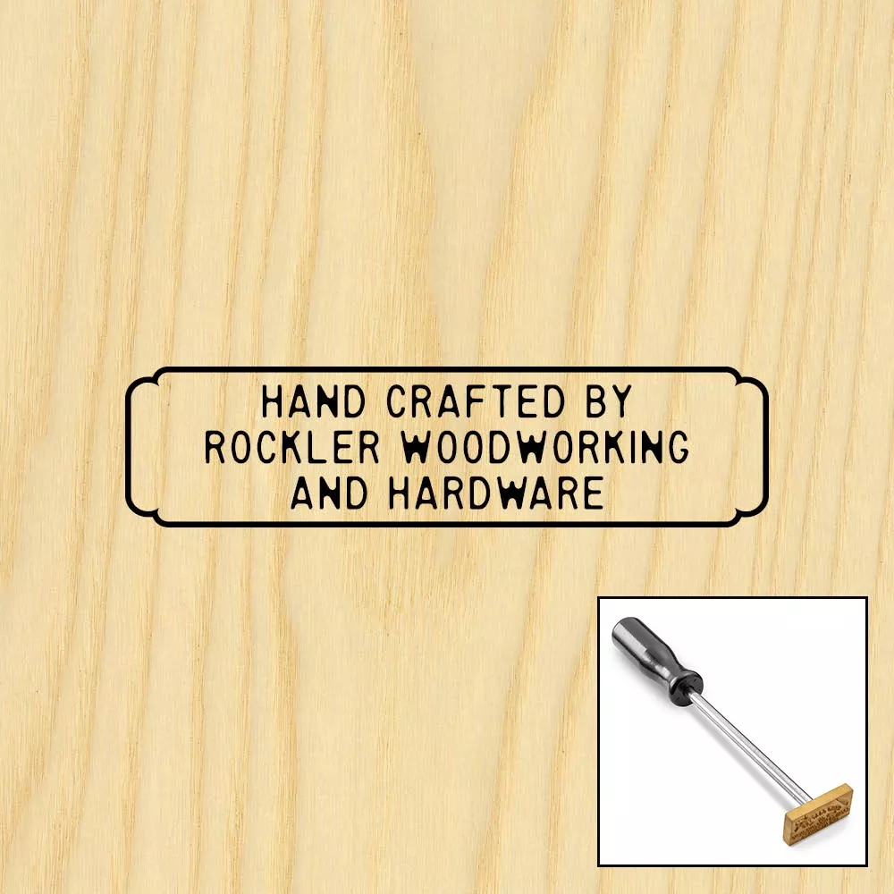 Three-Line Rectangle Branding Iron, Torch-Heated Handle