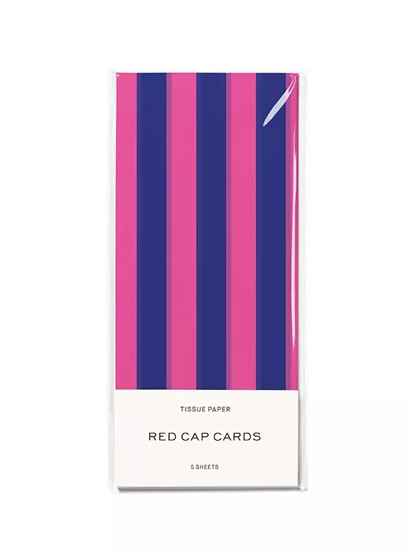 Tissue Paper: Blue and Pink Stripes (5 Sheets)