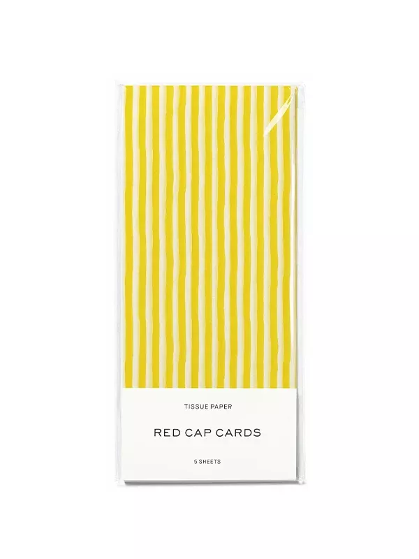 Tissue Paper: Yellow Stripe (5 Sheets)