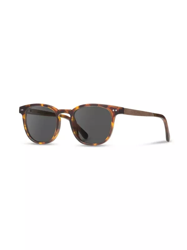 Topo Sunglasses: Matte Tortoise /Walnut Basic Polarized Brown