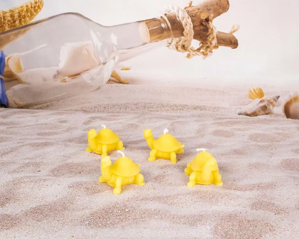 Turtle Beeswax Candle – Handmade Coastal & Nature Decor