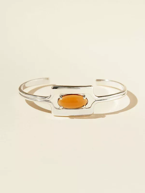 Walton Cuff: Sterling Silver (Brown)