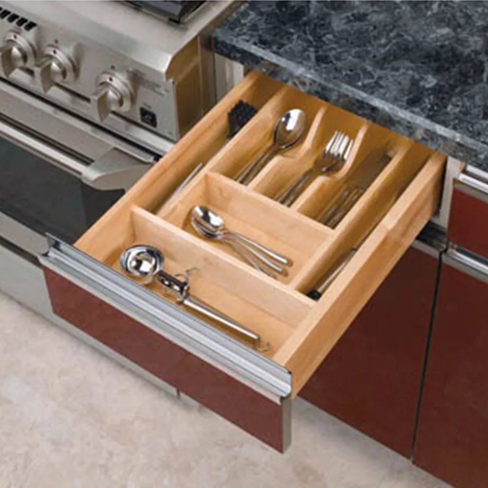Wood Kitchen Drawer Organizer Inserts, Rev-a-Shelf 4WCT Series