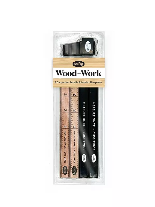 Wood + Work Pencil and Sharpener Set