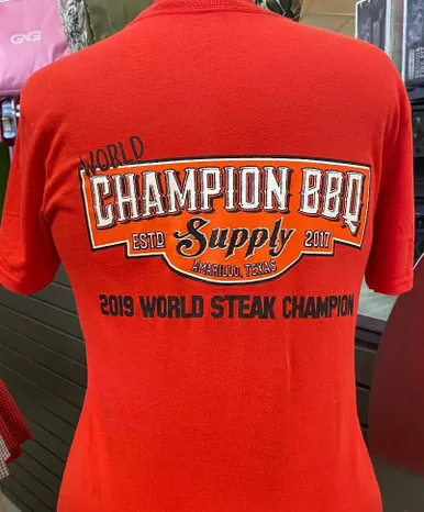 "World" Champion BBQ Supply T-Shirt in Red Size 2XL