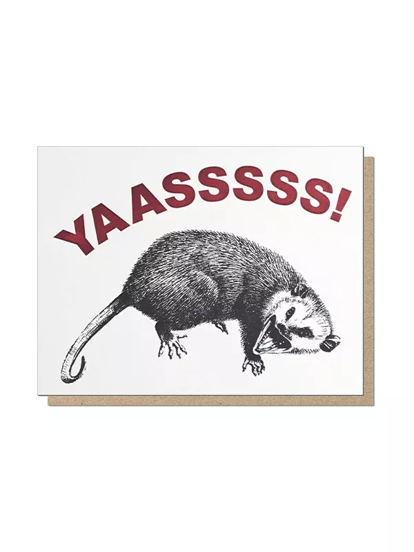 Yas Possum Card