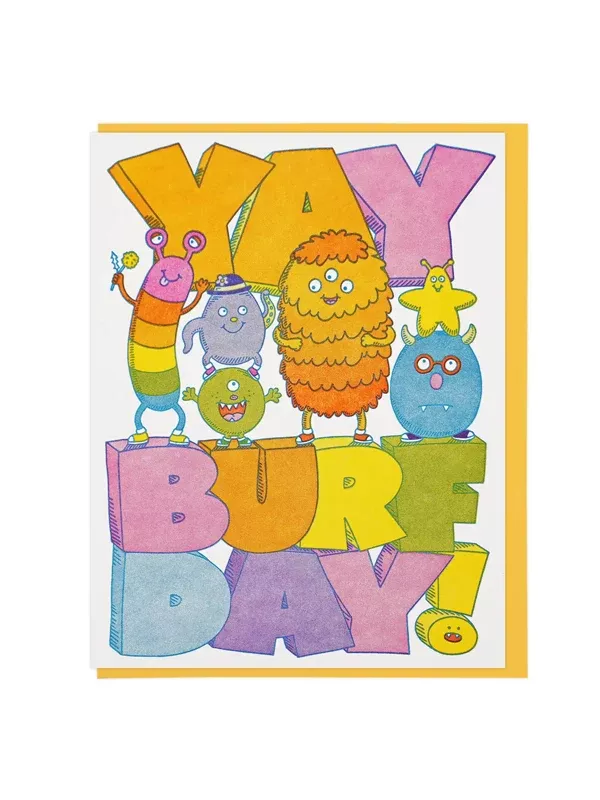 Yay Burfday Monsters Card