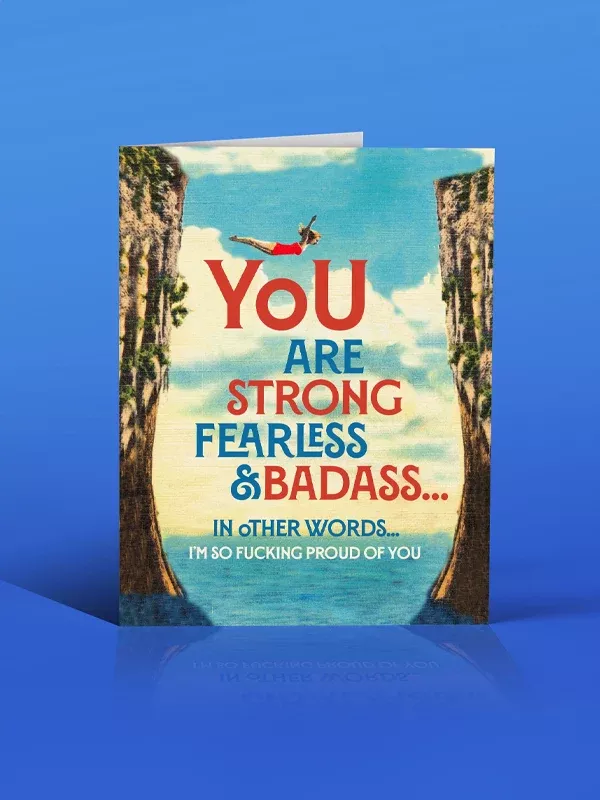 You Are Strong Fearless Diver Card