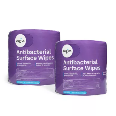 Zogics Antibacterial Surface Wipes (2 Rolls/Case)