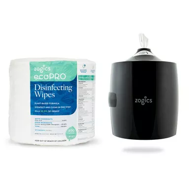 Zogics ecoPRO™ Disinfecting Wipes New Customer Bundle (4 Rolls + Free Dispenser)