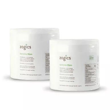 Zogics Hand & Surface Sanitizing Wipes (2 Rolls/Case)