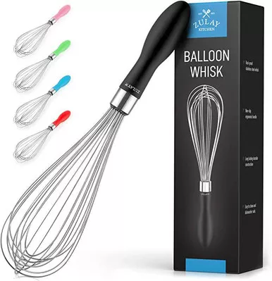 Zulay Kitchen - Balloon Whisk (Black)